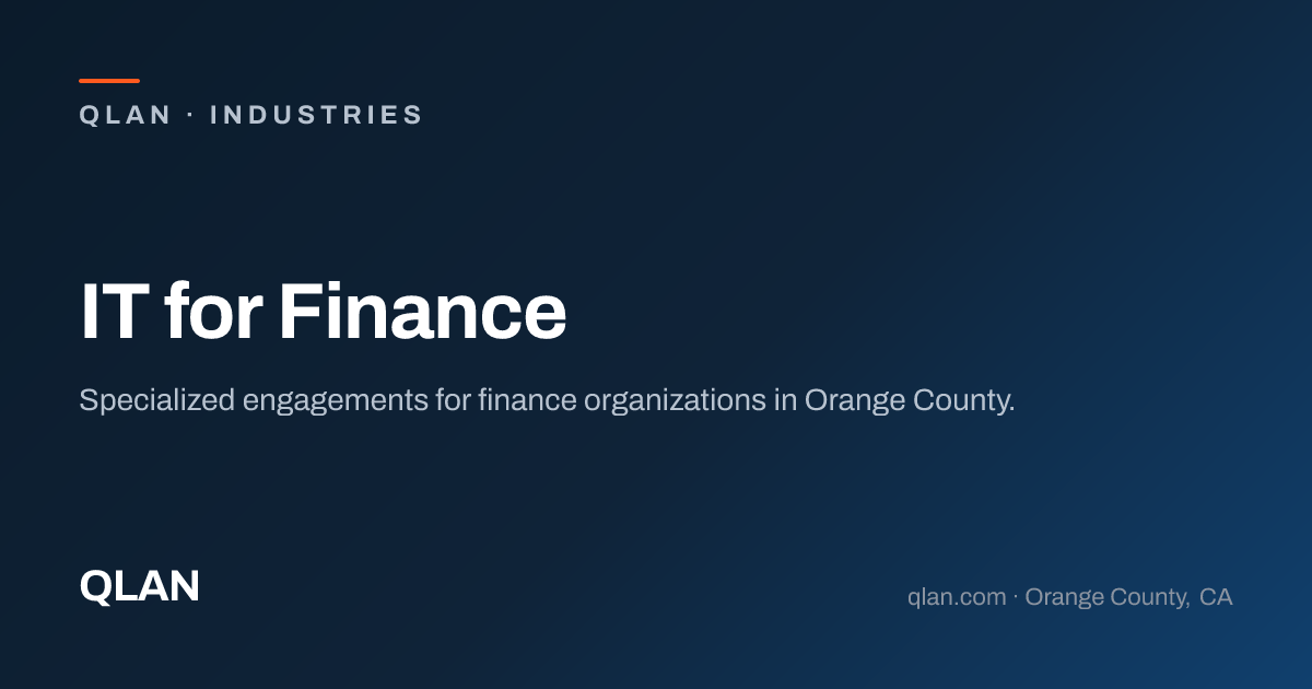 IT Support for Financial Services | QLAN